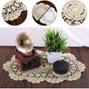 2 Pcs Vintage Lace Placemats Handmade Oval Cotton Crochet Placemats 14x10 Inch Floral Table Mats for Dining Cotton for Furniture Table Bedrooms Home