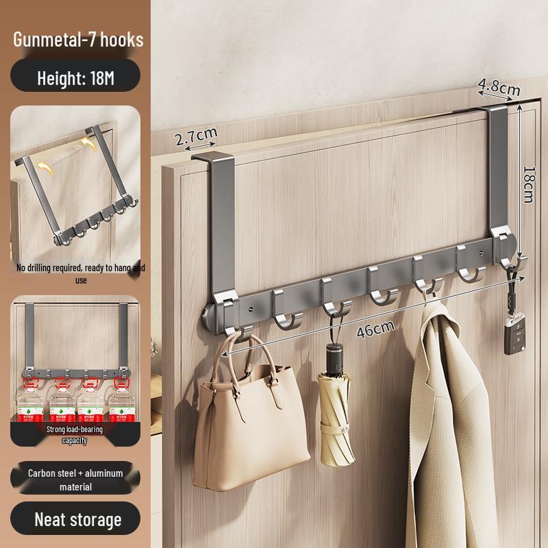 Silent Adhesive Wall-Mounted Clothes Hanger Hook for Bedroom Doors