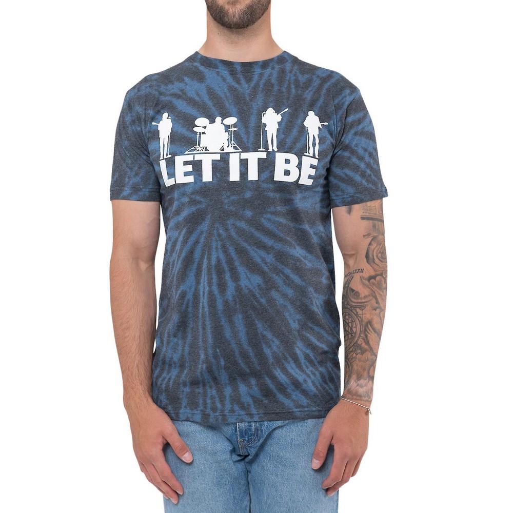 The Beatles Unisex Adult Let It Be Silhouette Tie Dye T-Shirt