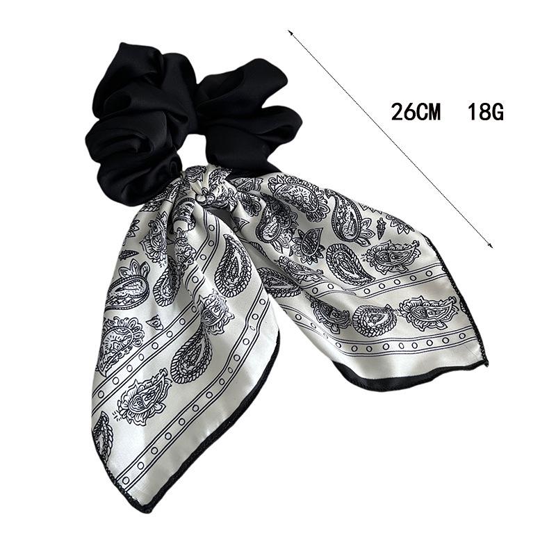 Women's French Bow Hair Tie with Cashew Flower - Elegant 2025 High-End Headwear