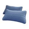 Padded Pillow Cover Quilted Waterproof Pillow Protector Heart Pattern Envelope Pillowcase Protection from Dust And Sweat for Home Bedroom School