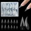 120pcs Curved Stiletto Nail Dual Forms for Poly Nail Gel Extension of 3D Eagle Claw Hawk Sculptural Nails Full Cover Molds
