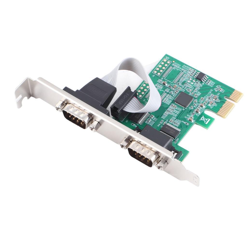 PCIE Serial Card Minus40 to 85 celsius  2 Port PCI Express X1 to DB9 COM RS232 Converter Adapter Controller for Win