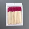 50Pcs Bamboo Joint Handle Lash Brush, Wooden Stick Nylon Spiral Mascara Comb, Eyebrow Grooming Tool for Lash Lifting