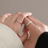 S925 Silver Galaxy Couple Rings: Open Index Finger Design for Long-Distance Relationships, Men & Women