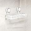 Suction Cup Storage Shelf For Bathroom Wasy Installation Bathroom Organizers Storage Rack Suitable For All Smooth Walls