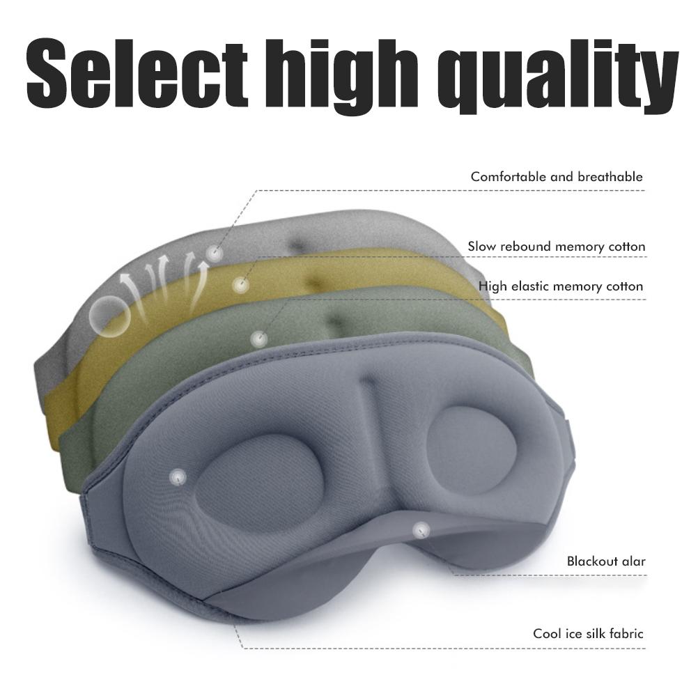 3D Sleep Eye Patch 3D Contoured Cup Concave Molded Blindfold Sleeping Patches Light Blockout Soft Eye Shade Cover for