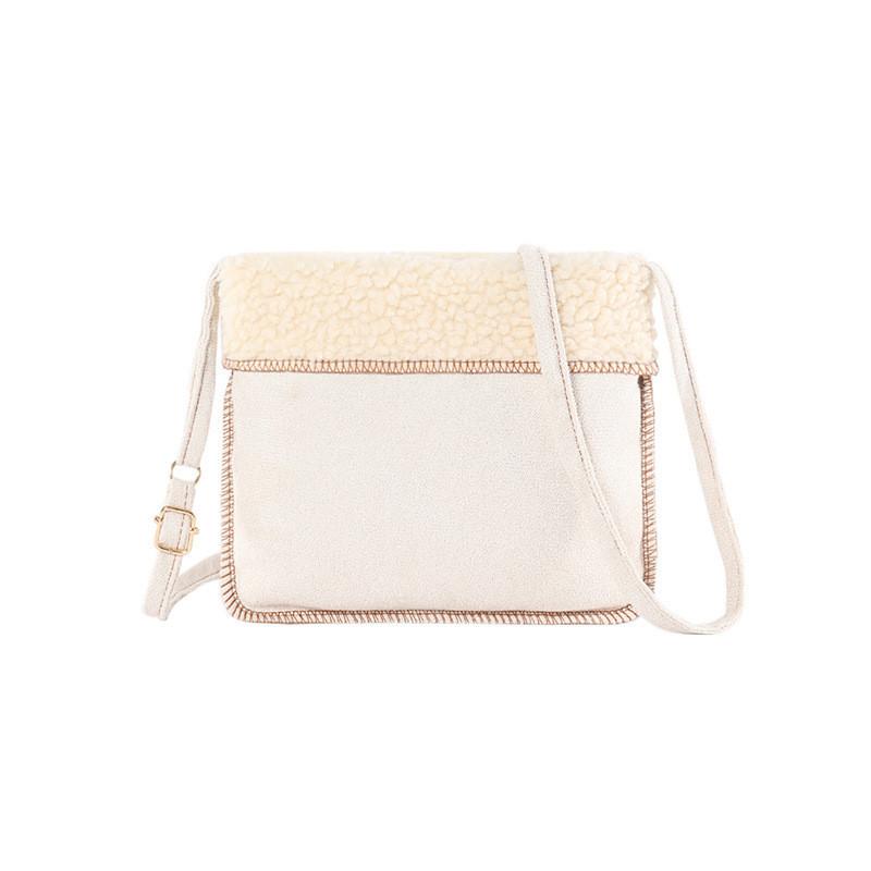 Wholesale Fashion Plush Flipped Shoulder Messenger Bag Women 2023 Winter New Casual Trendy Versatile Small Square Bag