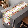 Spring Watercolor Flower Linen Table Runner Holiday Wedding Party Decor Farmhouse Summer Floral Home Kitchen Dining Table Decor
