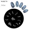 KADS 1PC Round Stainless Steel Nail Art Nail Stamping Plates Manicure Stamp DIY for Nail Templates Classic Series Tools
