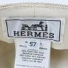 Pristine HERMES Casquette Beige Cotton Women 57 Used