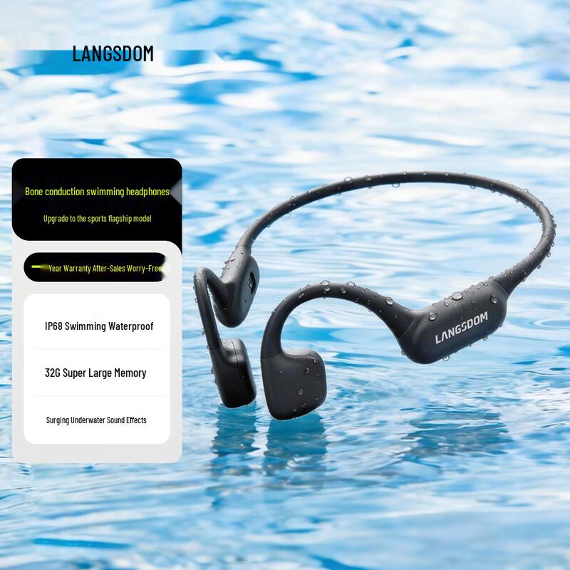 Lanston AirSwim Neo Open-Ear Bone Conduction Swimming Headphones
