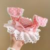 Pink Rabbit Ear Bow-patterned Polka Dot Hat Hairpin, Cute and High-end Clip Hair Accessory for Birthday Headwear