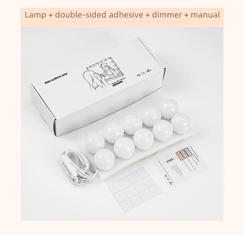 USB Trójkolorowa Ściemniana Żarówka Lustra Hollywood