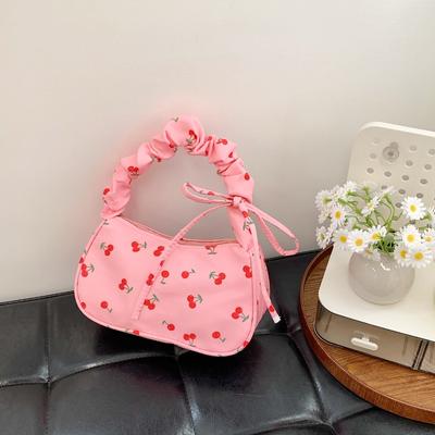 Frische und süße Handtasche Tasche Damen neue Mode Blume Nylon Umhängetasche Mode Unterarmtasche
