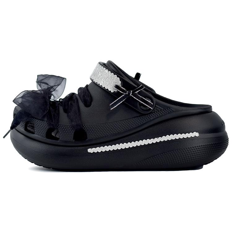 Crocs Classic Clog Black Swan Clogs Unisex Black Silver 207521-001(Team96-) 43-44