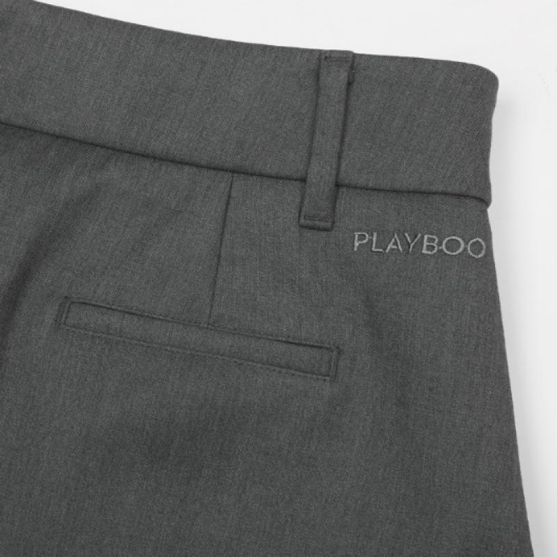Playboo Twill Layered Skirt Pants Grey