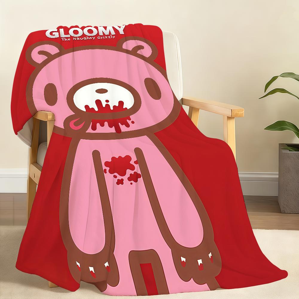Энергичный Интересный G Мрачный B Медведь R Плед Мягкий Плед для Дома Спальни Кровати Дивана Пикника Путешествия Офиса Подарок 75x90cm