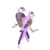 Fashion Alloy Enamel Two Parrot Brooches Creative Cute Ladies Clothing Corsage Ornament Pins