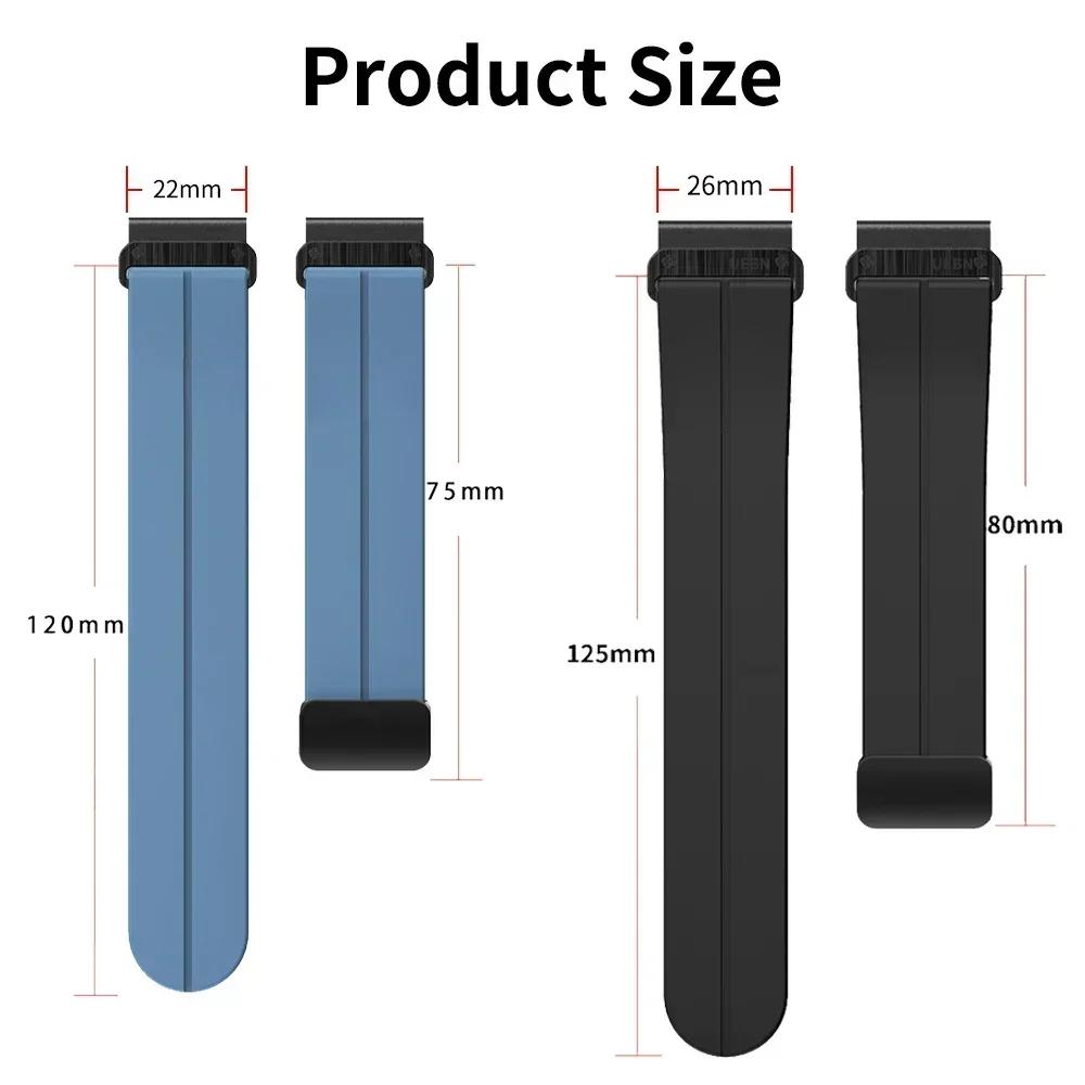 26mm 22mm Magnetic Buckle Strap For Garmin Fenix 7 7X 6X Pro 5Plus 6S 7S 3 3HR Forerunner 965 945 Silicone Bracelet Watchband