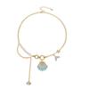 Bohemian Stainless Steel 18k Gold Shell Ocean Series Long Necklace, Fashionable and Versatile Titanium Steel Design