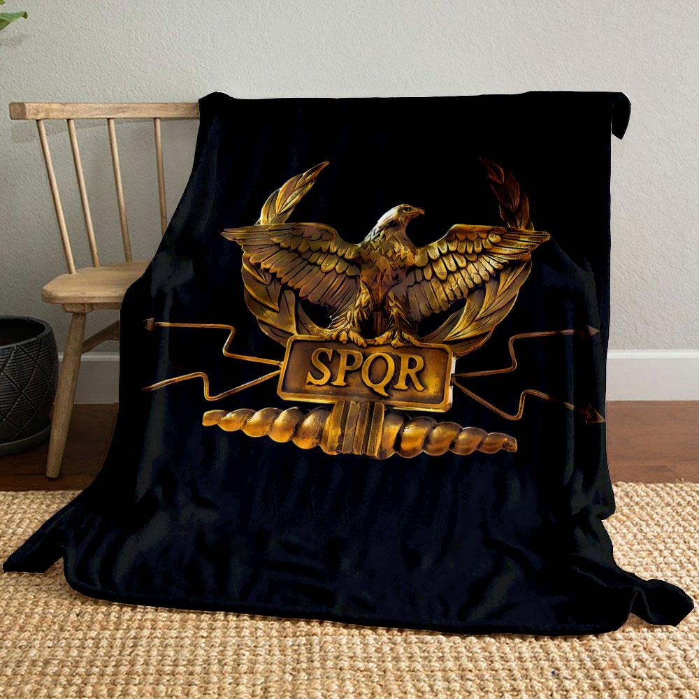 

Roman Eagle SPQR Blanket bedroom Blanket for Livingroom Couch lunch break Soft throw for Friend s festival Gift 80cm x 120cm