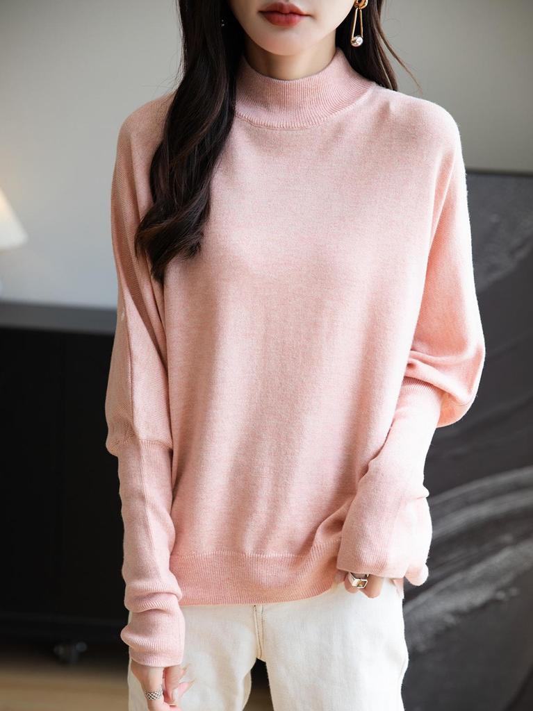 Women's Autumn/Winter Wool Batwing Sleeve Turtleneck Sweater