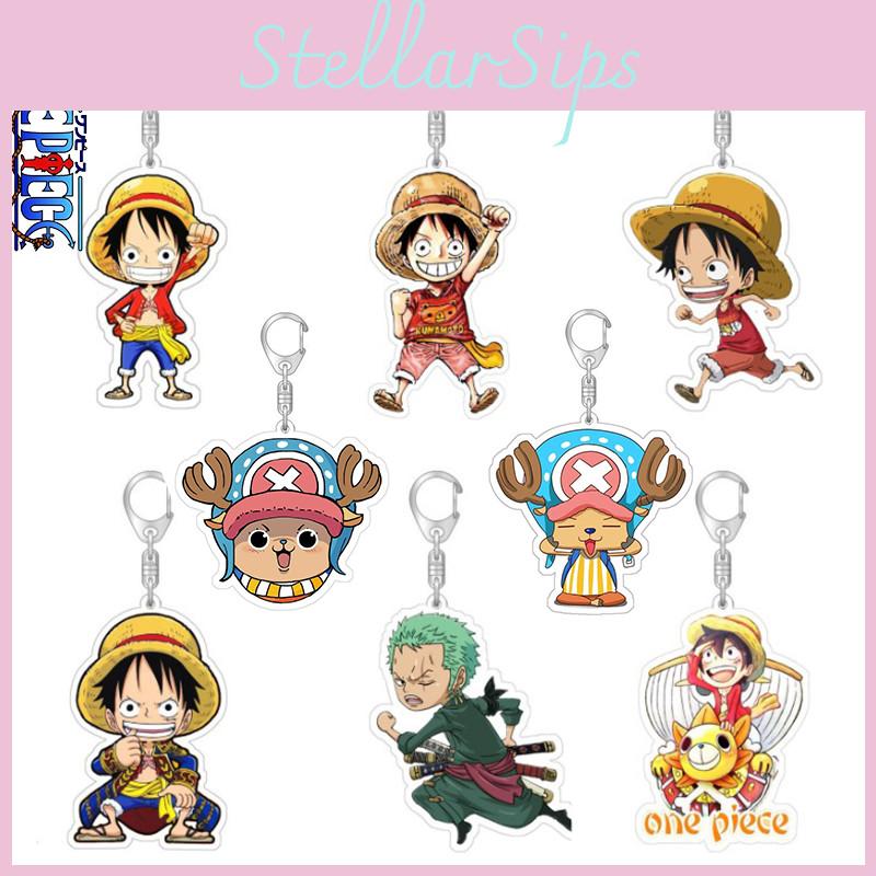 Durable One Piece Luffy Zoro Keychain Toy Keyring Bag Pendant Figures Doll Gift For Kids
