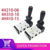 Válvula Pneumática de Ar 5/2 Vias Operada por Alavanca Manual Controle Manual 2 Posições 3 5 Vias Push-Pull 3H210-08 4H210-08 4H410-15