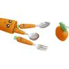 3-piece creative cartoon carrot tableware set stainless steel children's fruit food supplement fork spoon short handle tableware