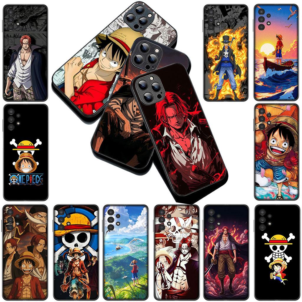 Phone Cover for Motorola Moto G86 G57 E14 E15 G14 G34 G35 G84 G24 A54 G15 Power E22 Soft Case Shanks Red Hair One Pieces Luffy