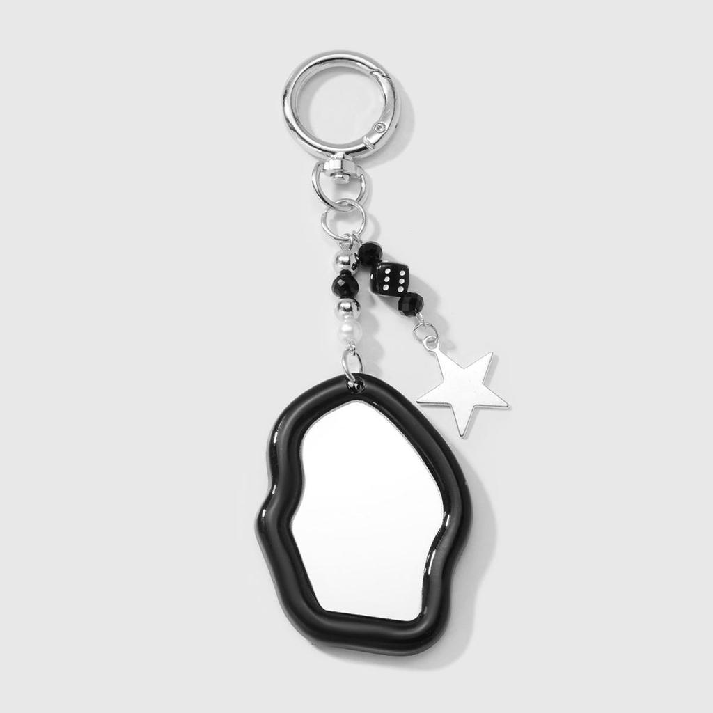 Pingente de Chaveiro Versátil de Acrílico Multicor Coração & Nuvem Espelhado