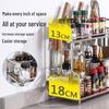 Stainless Steel Multi-layer Kitchen Storage Rack with Knife Holder and Pot Organizer