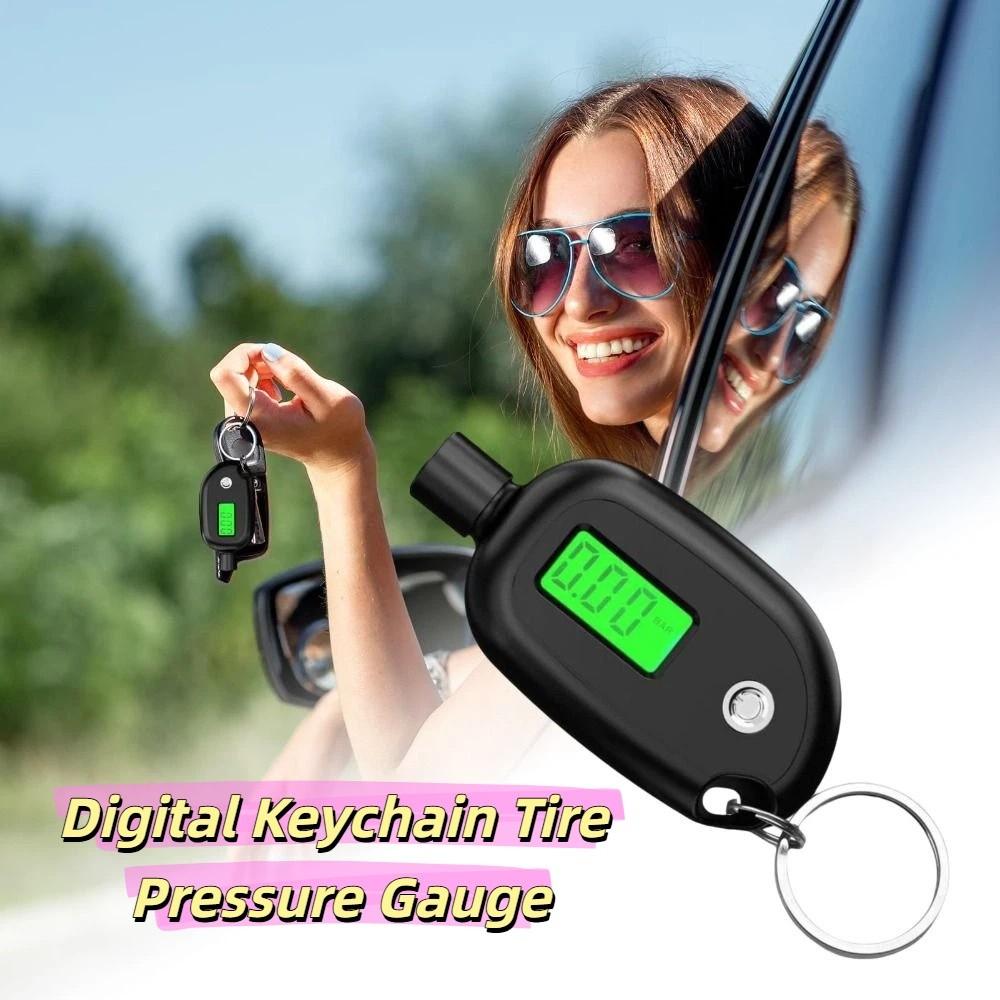 Keychain Style Digital Keychain Tire Pressure Gauge Mini Size Car Tire Pressure Meter Car Use
