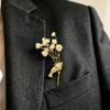 Mini Brož Držák Květin Nositelné Sponka na Kytici Květin Romantický Květinový Špendlík Diy Elegantní Dekorativní Na Kabát Svetr Šálu Jako Dárek