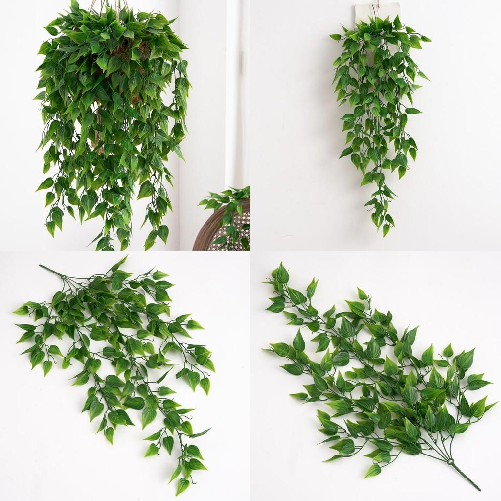 Plant Epipremnum Artificial Aureum Wall Decor Plastic Leaves Gardens Indoor