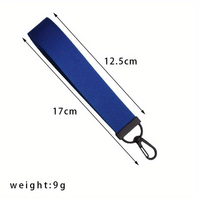 Nylon Strip Solid Color Ribbon Keychain Sturdy Schoolbag Pendant Jewelry Accessories Gift