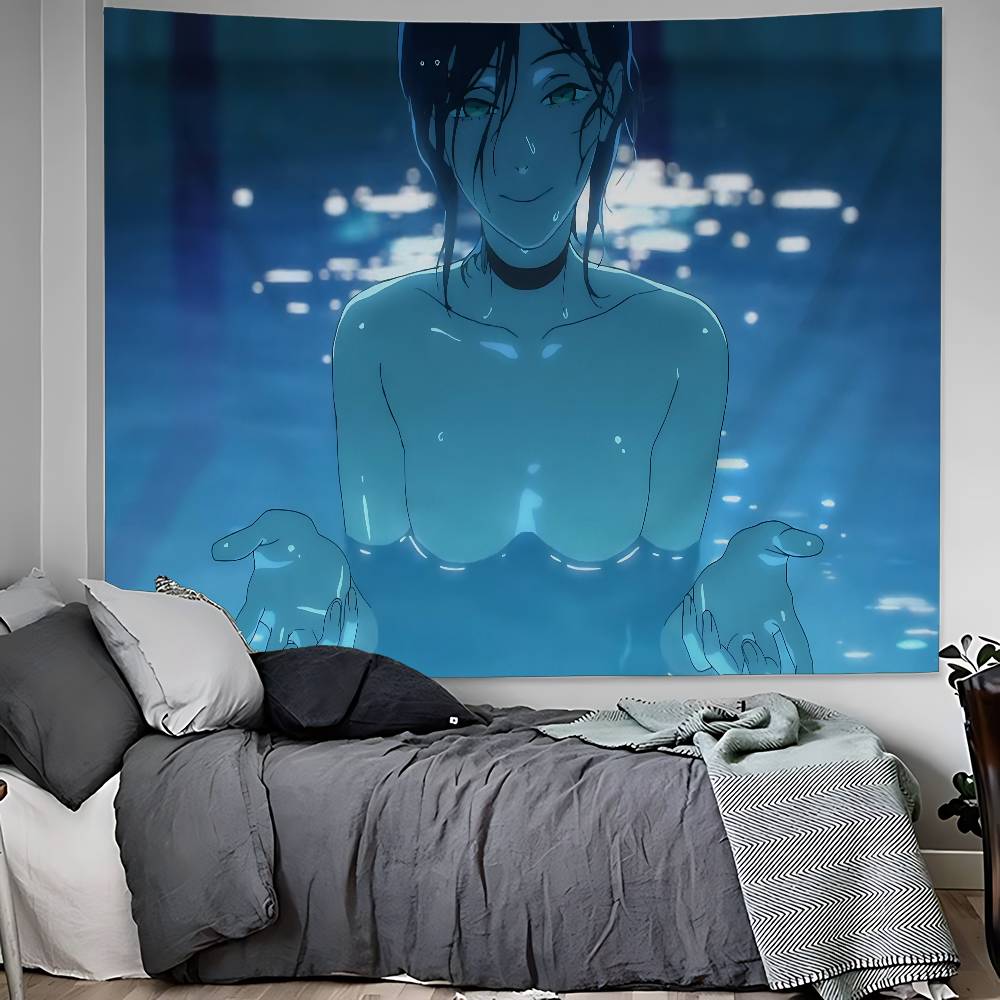 Chainsaw Man The Movie Reze Arc Hanging Bohemian Tapestry Hanging Tarot Hippie Wall Rugs Dorm Home Decor