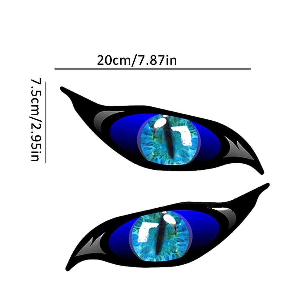car eye sticker, scary eye reflective decal mirror cover, 2 eyes scary cover sticker