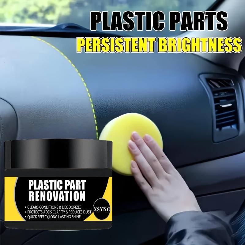 

Powerful plastic repair agent, glossy surface,suitable for cars, motorcycles, furniture, repairing and protecting plastic surfaces, long-lasting gloss 5G