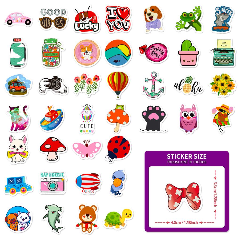 100 Small Size 4Cm Anchor Mix And Match Graffiti Stickers Ins Wind Summer Small Fresh Graffiti Luggage