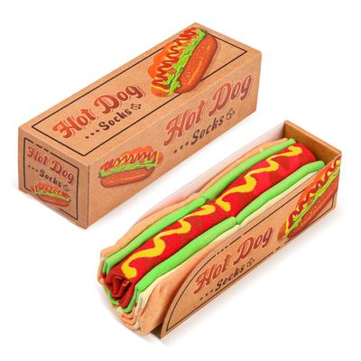 Hot Dog Box Socks for Boys Funny Gift for Popular Crew Set of 2 [AGRIMONY] Men, Women, - Men, Women, Father's Day, Christmas, Birthday, Gift, Stylish,