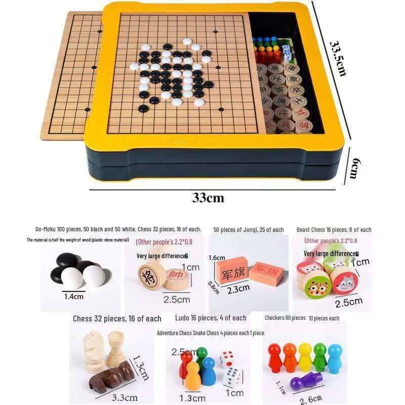 Fengyi Portable Multi-Game Chess & Board Set