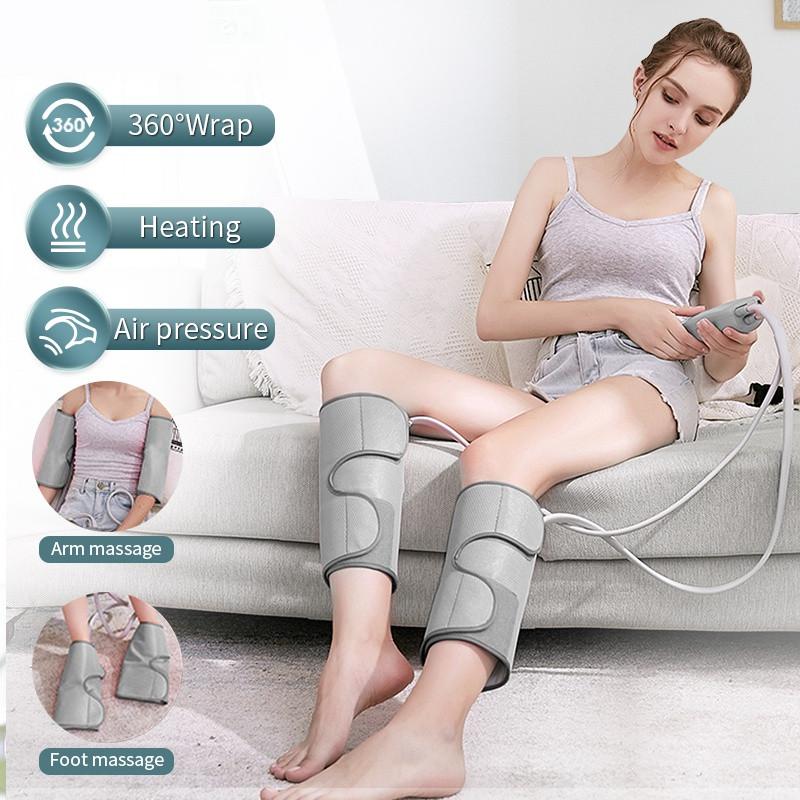Air Compression Calf Massager Foot Calf Thigh Knee Circulation Heating Massage Instrument Multifunctional Leg Massager
