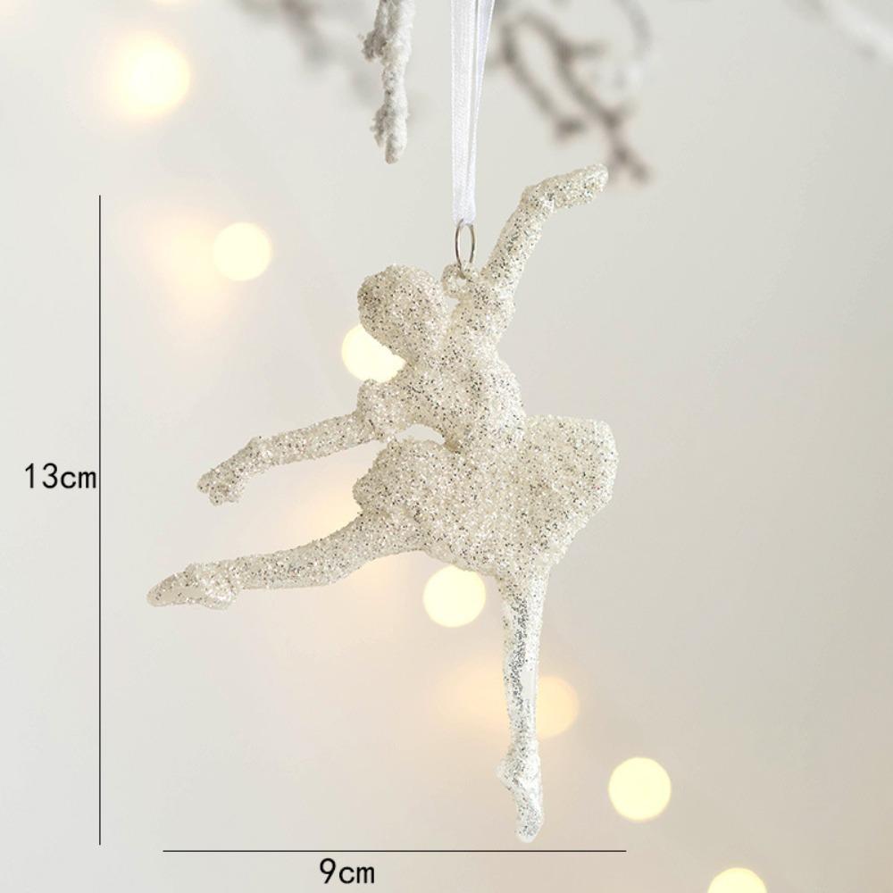 Glitter Angel Fairy Pendant Plastic Xmas Tree Hanging Ornaments DIY Xmas Home Decoration