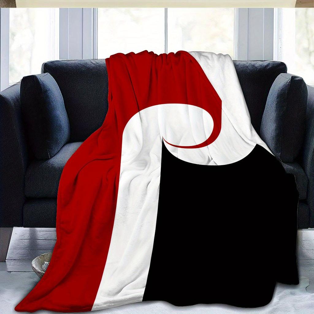 Colorful Maori Flag Theme Flannel Printed Blanket Suitable for All Seasons Suitable for Living Room Office Sofa and Travel