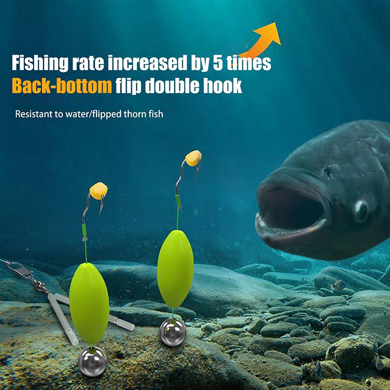 1 Pcs Double Hook Fishing Hair Rigs Hook Suspension Anti Bottom Carp Fishing Hook Pesca Ready Made Carp Rigs Fishing Lure