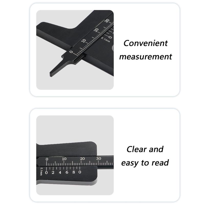 Rustproof Stainless Steel Tire Depth Gauge Measuring Tool Featuring Easy to Read Marking Ideal for Car and Bike Tires