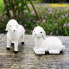 3 Pc Resin Figurine Flower Pot Decor Lamb OrnamentSimulation Decor Mini Animal Models For Farm YardArtificial Lamb Craft Gifts,