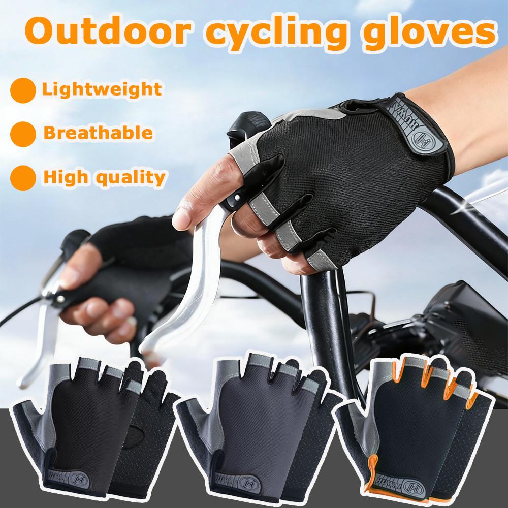 Men and Women Cycling Spring Autumn Half Finger Gym Gloves Mitten Breathable Anti-slip Glove Fitness Sport Training Gloves